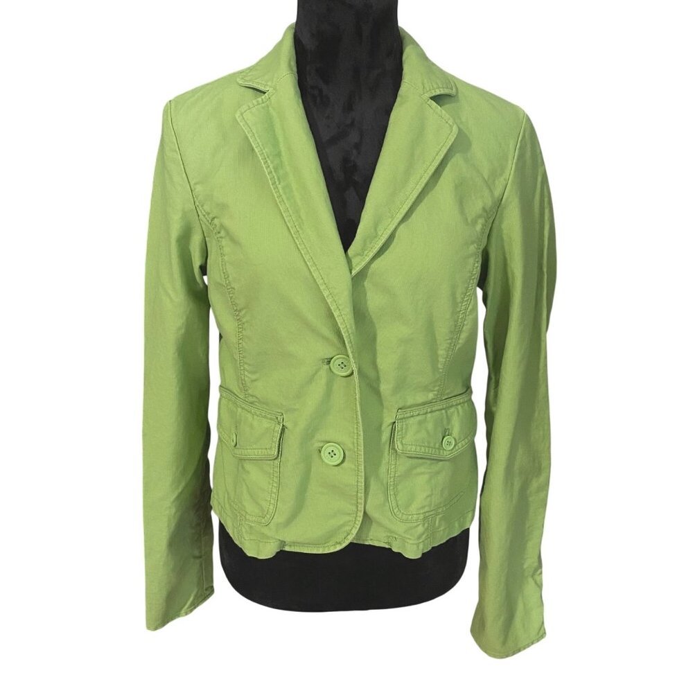Aeropostale Jacket Womens L Green Lightweight Blazer Preppy‎ Retro Revival Y2K